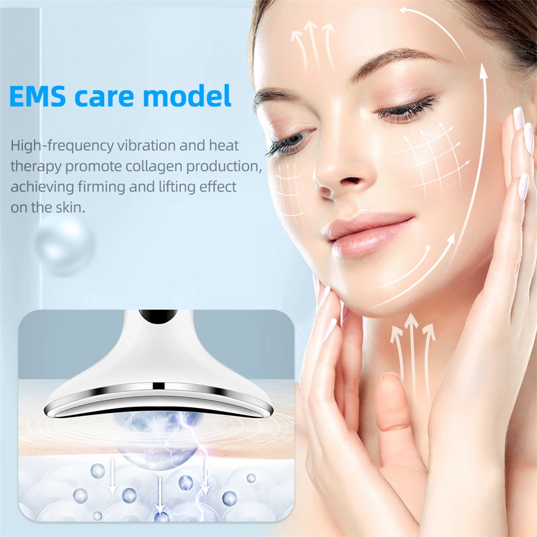 LED Face & Neck Lifting Massager – 4 Color Light Therapy & Skin Tightening Device