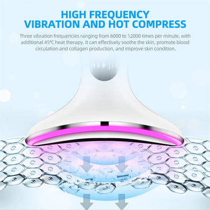 LED Face & Neck Lifting Massager – 4 Color Light Therapy & Skin Tightening Device
