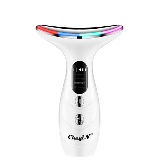 LED Face & Neck Lifting Massager – 4 Color Light Therapy & Skin Tightening Device
