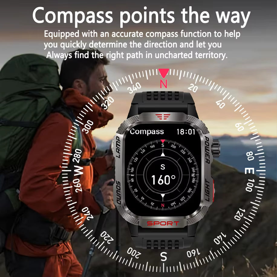 Nlhemin™ Men's Military Outdoor Sports Smart Watch for Android & IOS